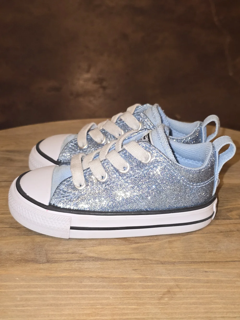 Converse Chuck Taylor All Star Madison Blue Glitter Easy-On Infant Size 5
